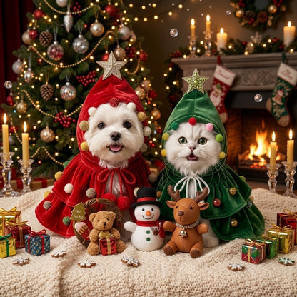 ✨ Pawfect Elite™ Christmas Tree Outfit for Dogs & Cats – Adorable Festive Pet Costume 🎄🐶🐱