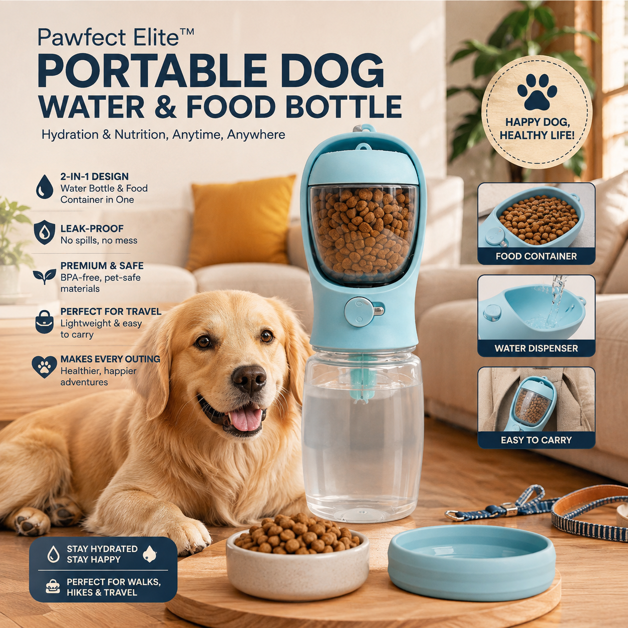 🔥Pawfect Elite™  The Smart 2-in-1 Pet Bottle💦