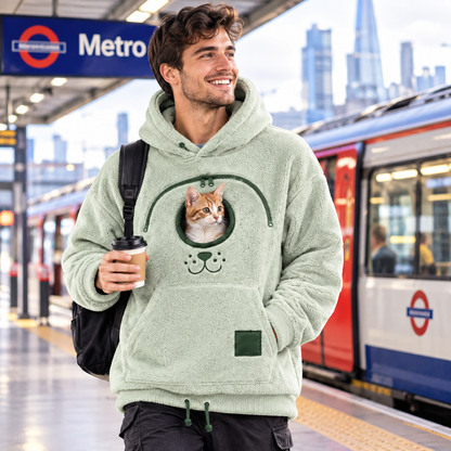 🐶 Pawfect Elite™ Dog Pouch Hoodie  Fleece Lined  Unisex Carrier Sweatshirt 🐾