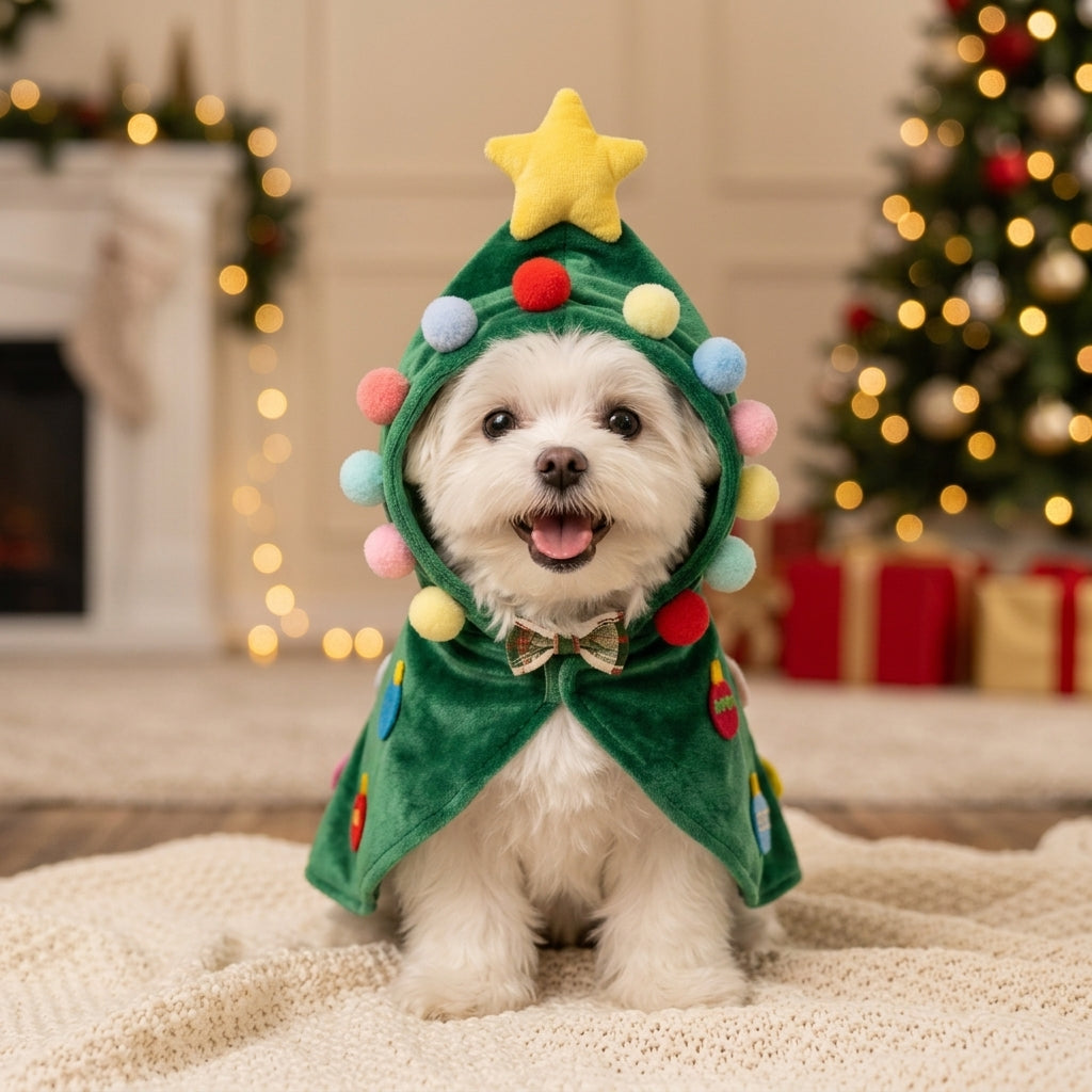 ✨ Pawfect Elite™ Christmas Tree Outfit for Dogs & Cats – Adorable Festive Pet Costume 🎄🐶🐱