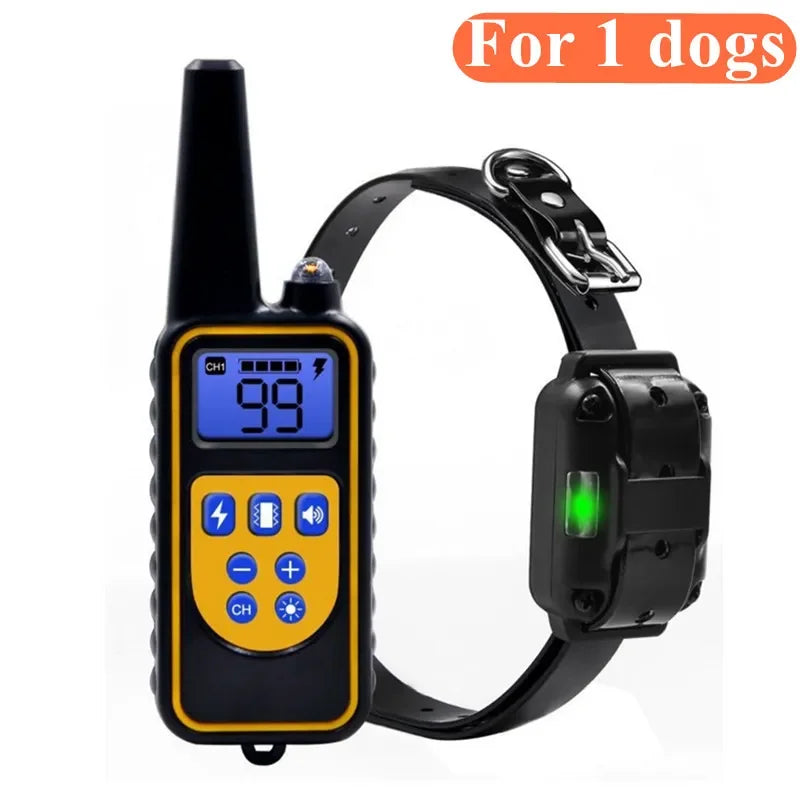 Electric Dog Training Collar Waterproof Dog Bark Collar Pet With Remote Control Rechargeable Anti Barking Device All Breed Dogs