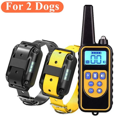 Electric Dog Training Collar Waterproof Dog Bark Collar Pet With Remote Control Rechargeable Anti Barking Device All Breed Dogs