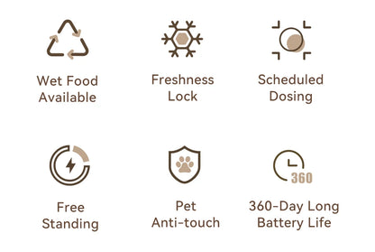 ROJECO Automatic Pet Feeder 4 Meals For Wet Dry Food Feeding Wireless Smart Kibble Dispenser Cat Dog Multifunctional Cat Feeder