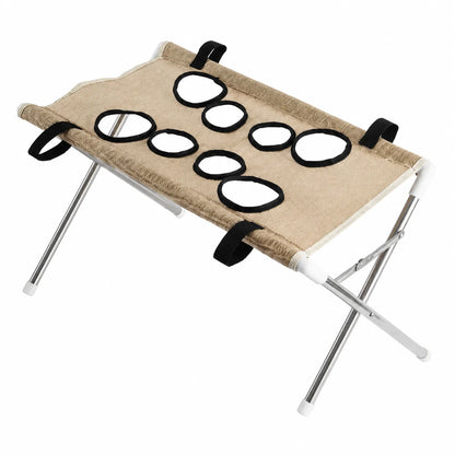 Foldable Pet Grooming Table 60cm Dog Cat Grooming Hammock Stand Multi Hole Mesh Nail Trimming Bathing Helper