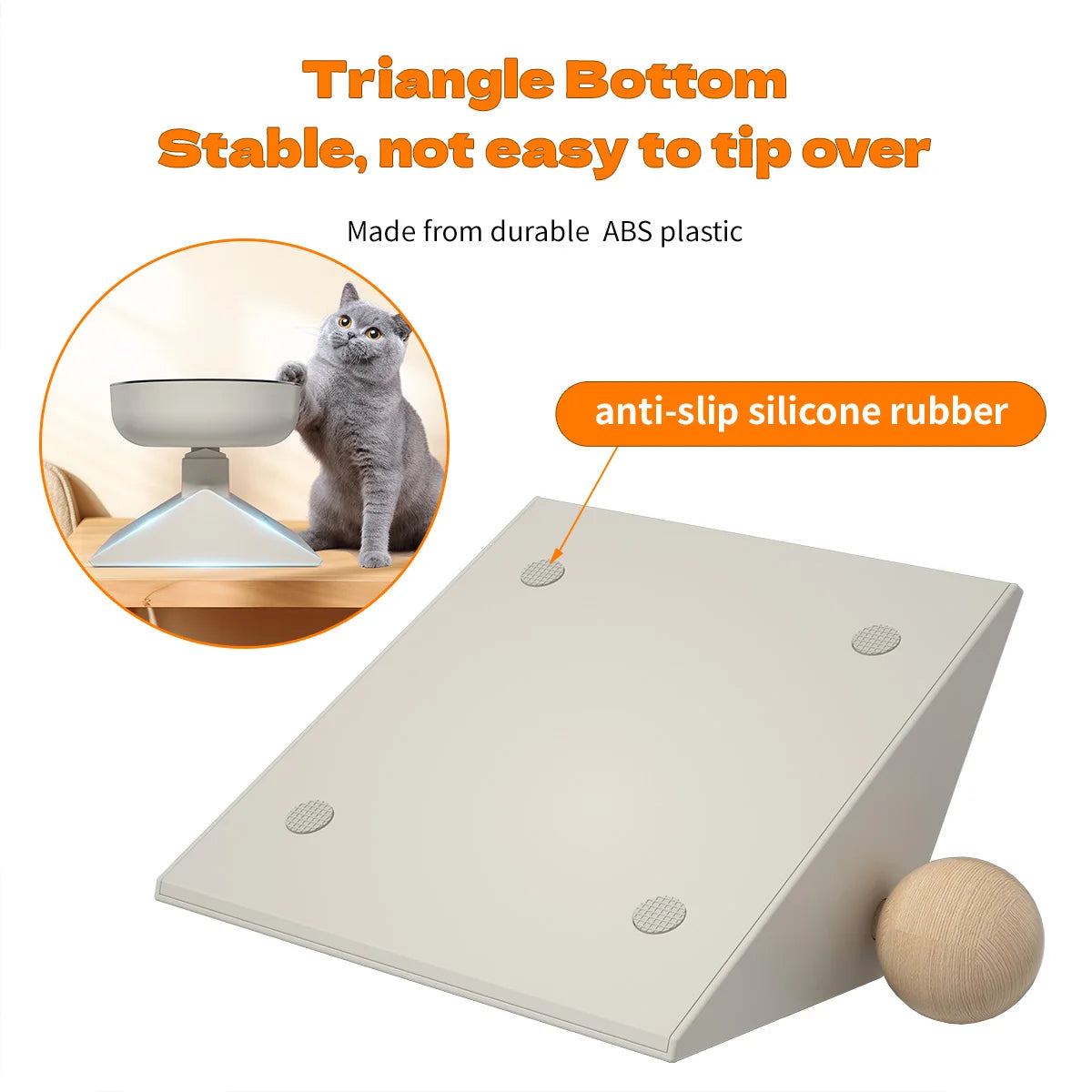 Elevated Dog Bowls for Small Medium Dogs and cats, 3 Height Adjustable Raised Stand with 304 Stainless Steel Food Bowls