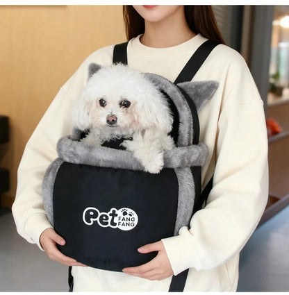 Portable Pet Chest Bag Front Shoulder Backpack For Cats Dogs Large Capacity Soft Breathable Carrier Outdoor Travel Hands Free