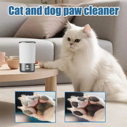 Pet Paw Cleaner Machine Automatic, Portable Dog Cat Washer Cup with Soft Silicone Brush, USB-C Rechargeable, Waterproof