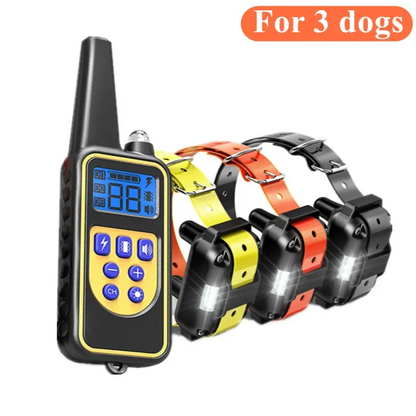 Electric Dog Training Collar Waterproof Dog Bark Collar Pet With Remote Control Rechargeable Anti Barking Device All Breed Dogs