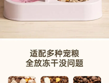 Cartoon cat feeding water feeder cat bowl cat and dog universal pet bowl water dispenser pet supplies spot