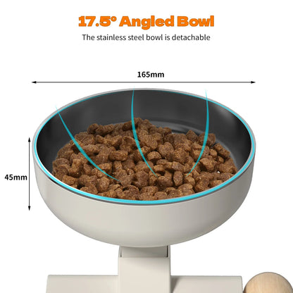 Elevated Dog Bowls for Small Medium Dogs and cats, 3 Height Adjustable Raised Stand with 304 Stainless Steel Food Bowls
