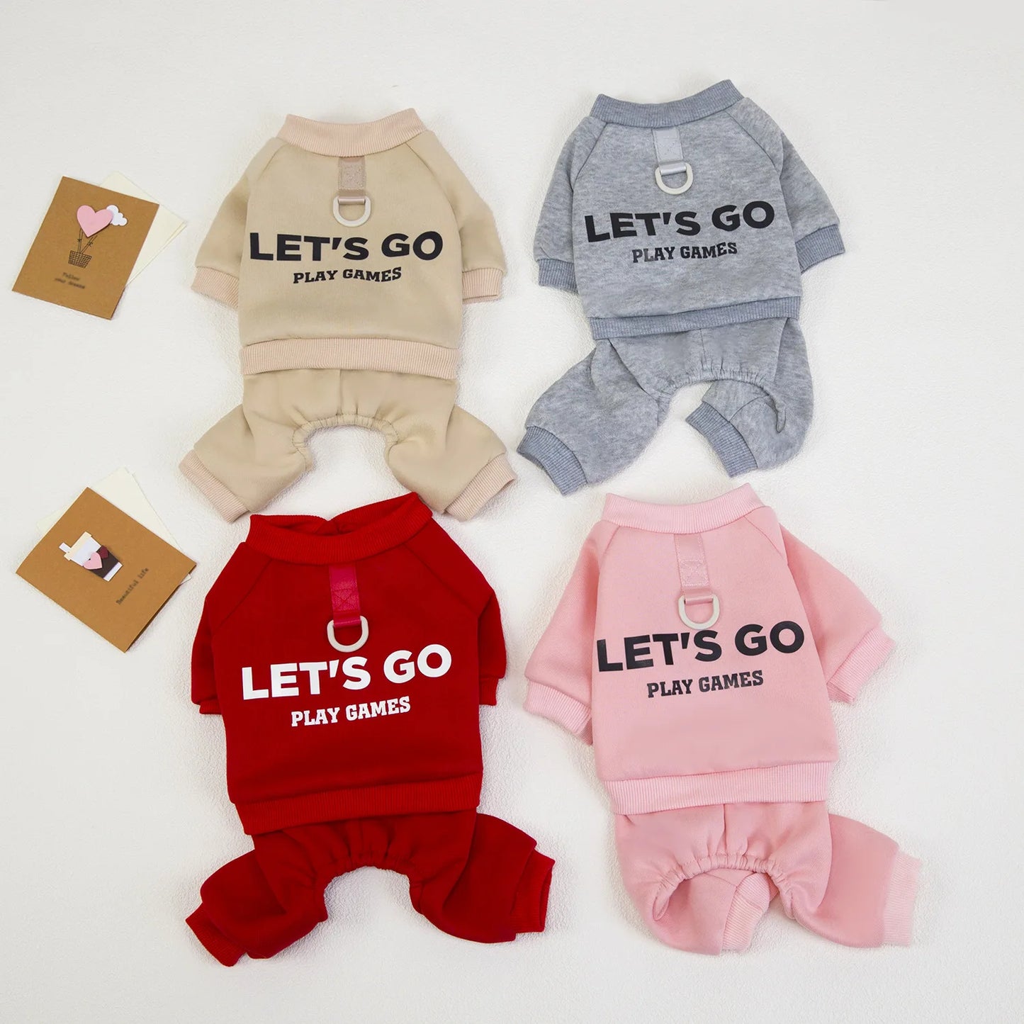 Warm Dogs Jumpsuit Spring Autumn Dog Coat for Small Dog Pet Hoodies Puppy Clothes Dog Jumpsuit Pet Four legged Hoodie