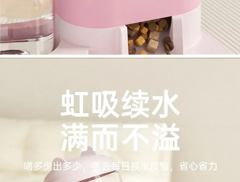 Cartoon cat feeding water feeder cat bowl cat and dog universal pet bowl water dispenser pet supplies spot