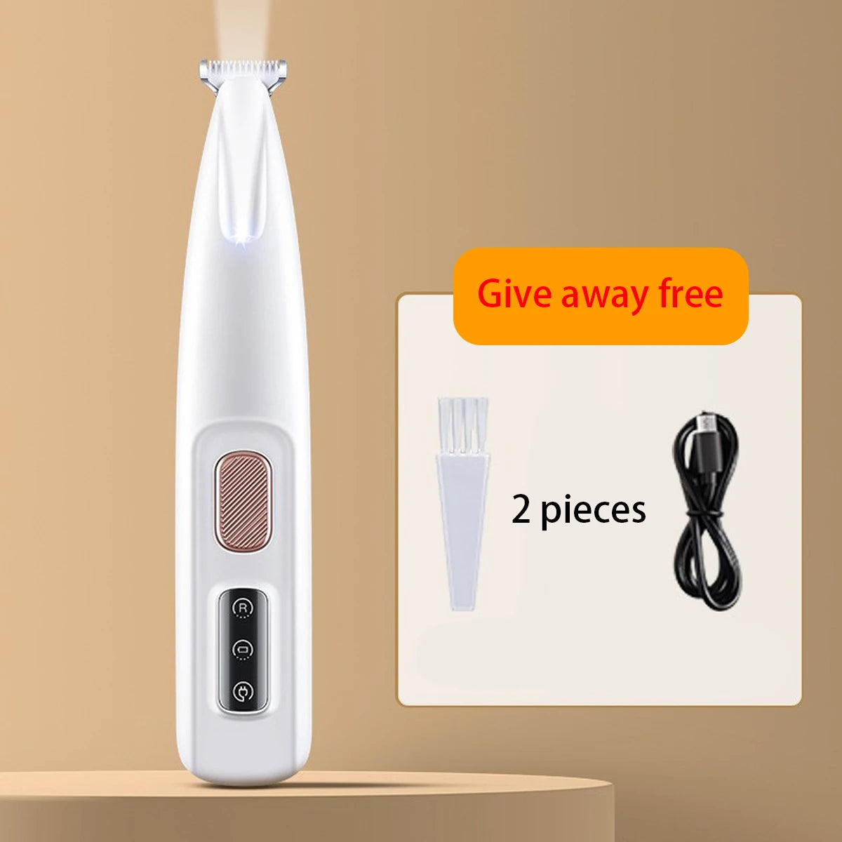 New Dog Beauty Trimmer Fully Waterproof Dog Trimmer with LED Light Dog Claw Trimmer Cat Claw Hair Trimmer Pet Claw Trimmer