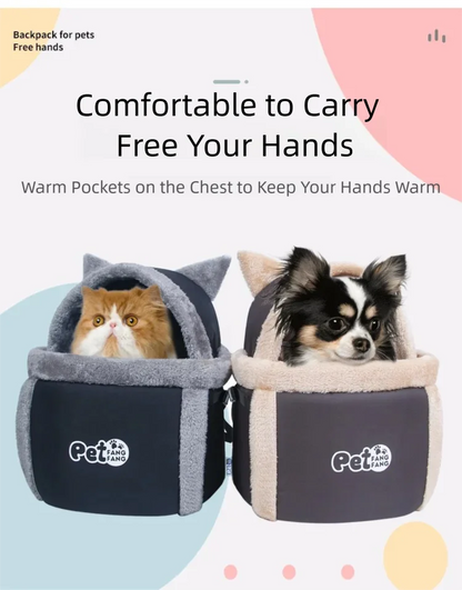 Portable Pet Chest Bag Front Shoulder Backpack For Cats Dogs Large Capacity Soft Breathable Carrier Outdoor Travel Hands Free