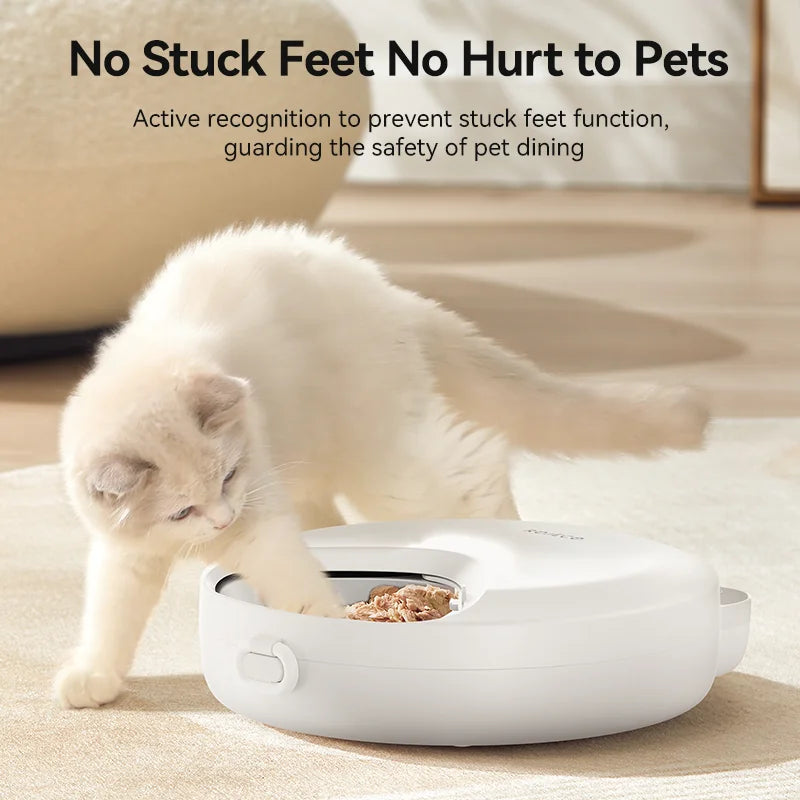 ROJECO Automatic Pet Feeder 4 Meals For Wet Dry Food Feeding Wireless Smart Kibble Dispenser Cat Dog Multifunctional Cat Feeder