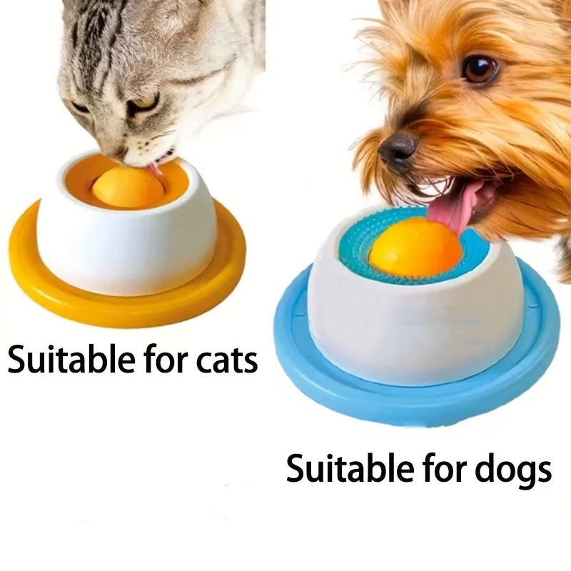 Dental Health Lick Mat Slow Feeder Food Dispenser For Puppy Training Mental Enrichment Toys For Pet Dog Cat With Non-Slip Base