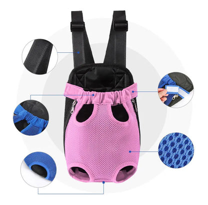 Pet Dog Carrier Backpack Portable Travel Pet Dog Carrier Backpack Mesh Carrier Front Bag for Small Dog Cats Outdoor Travel