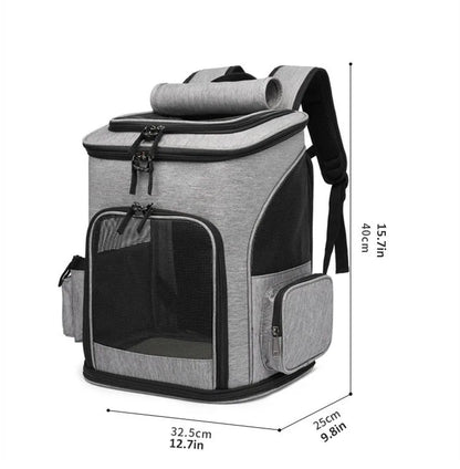 Breathable Pet Cat Carrier Backpack Foldable Pet Carrier Transport Travel Bag Expandable Large Capacity Creative for Cats Dogs