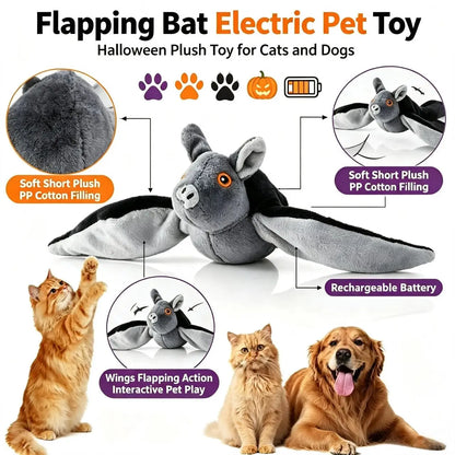 🎃🦇 Pawfect Elite® Halloween Bat Toy – Interactive Rechargeable Pet Toy with Flapping Wings & Catnip 🐾