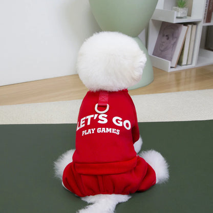 Warm Dogs Jumpsuit Spring Autumn Dog Coat for Small Dog Pet Hoodies Puppy Clothes Dog Jumpsuit Pet Four legged Hoodie