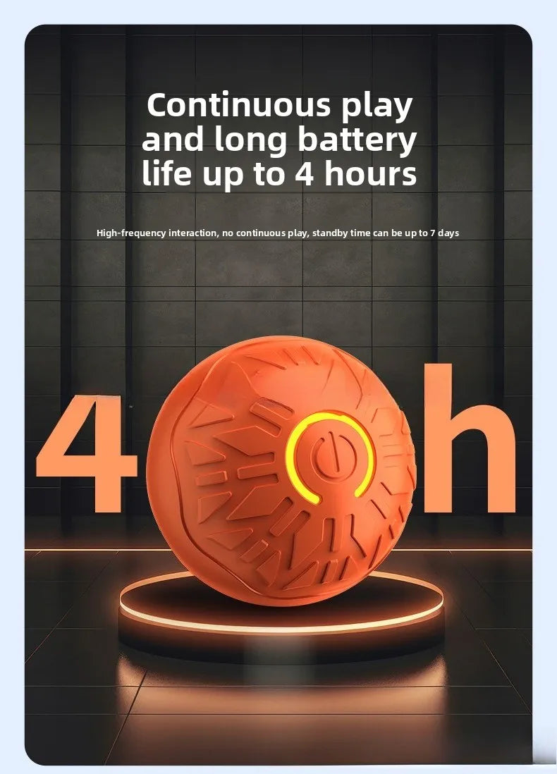 Smart Dog Toys Ball Electronic Interactive Cat Toy Pet Gravity Jump Ball USB Automatic Moving Bouncing for Small Medium Dogs