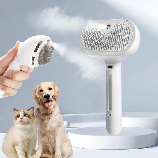 GroomBrush™  _ Premium All-in-One Pet Grooming & Mist Brush for Dogs & Cats ✨