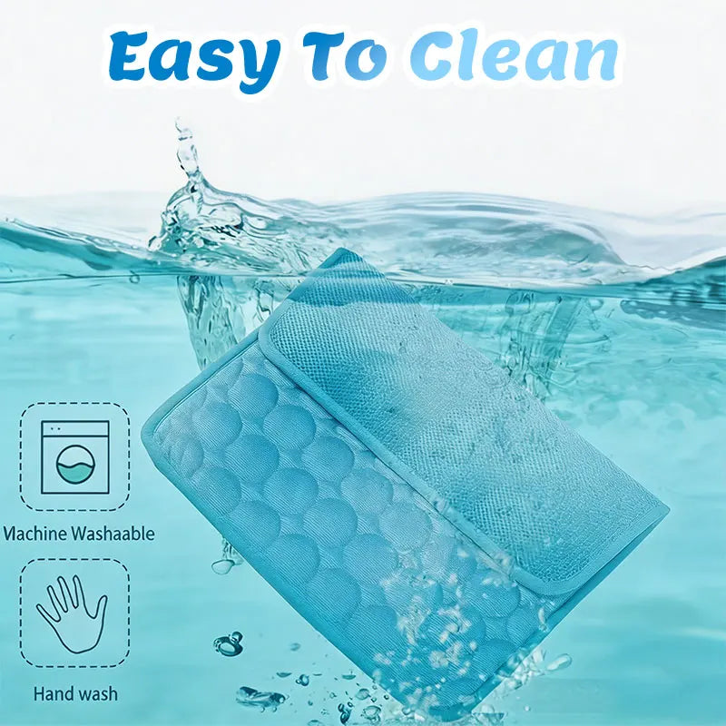Pawfect Elite™ Instant Self-Cooling Pet Mat – Breathable Ice Silk Pad❄️