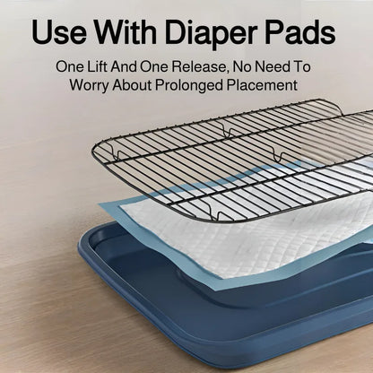 Large Pet Dog Toilet Medium and Large Dogs Toilet Training Equipment Stainless Steel Full Cleaning Anti-stepping Poop Collector