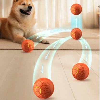 Smart Dog Toys Ball Electronic Interactive Cat Toy Pet Gravity Jump Ball USB Automatic Moving Bouncing for Small Medium Dogs