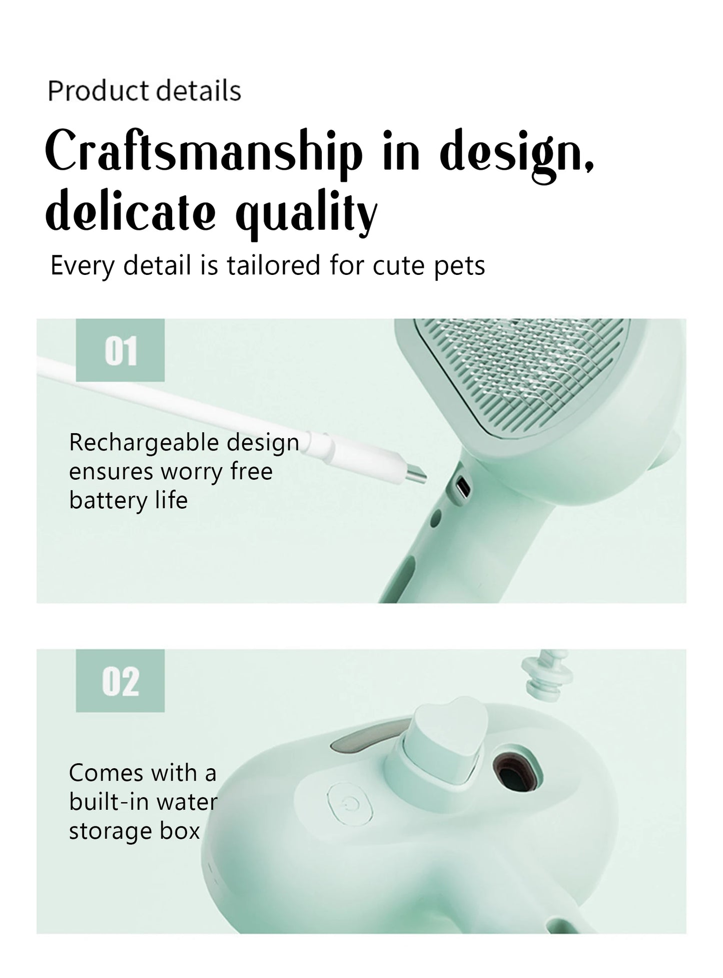 GroomBrush™  _ Premium All-in-One Pet Grooming & Mist Brush for Dogs & Cats ✨