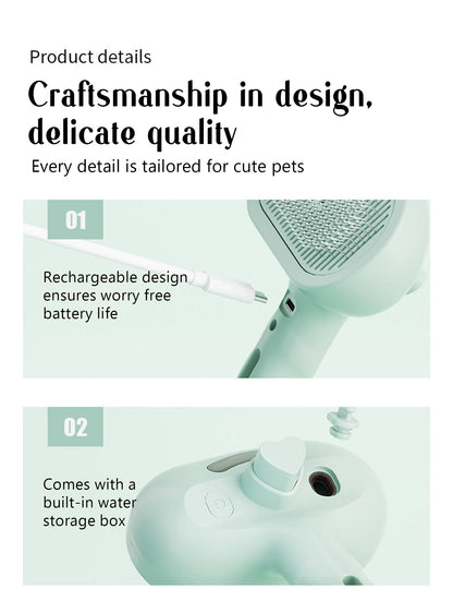GroomBrush™  _ Premium All-in-One Pet Grooming & Mist Brush for Dogs & Cats ✨