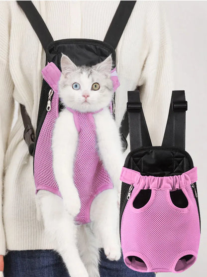 Pet Dog Carrier Backpack Portable Travel Pet Dog Carrier Backpack Mesh Carrier Front Bag for Small Dog Cats Outdoor Travel