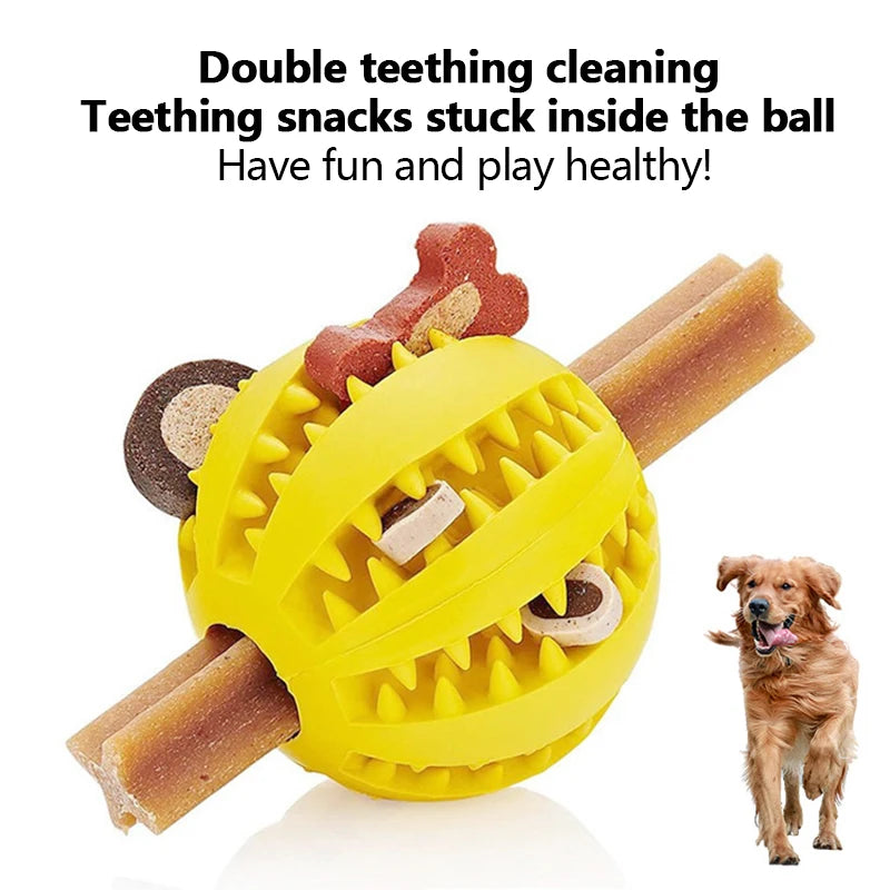 Dog Toy Ball Can Leak Food Bouncy Ball Rubber Dogs Molar Toys Balls Bite Resistant Pet Teeth Cleaning Toy Dog Accessories