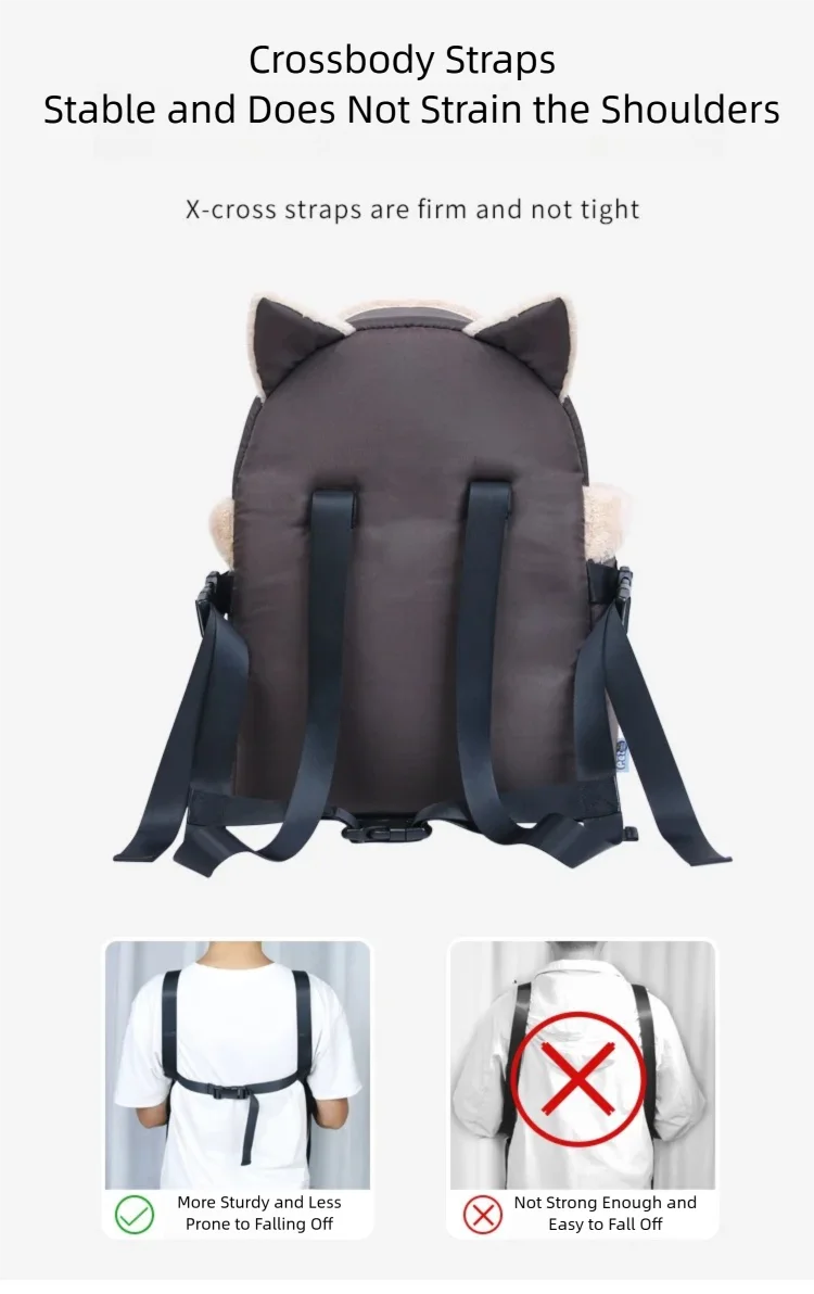 Portable Pet Chest Bag Front Shoulder Backpack For Cats Dogs Large Capacity Soft Breathable Carrier Outdoor Travel Hands Free