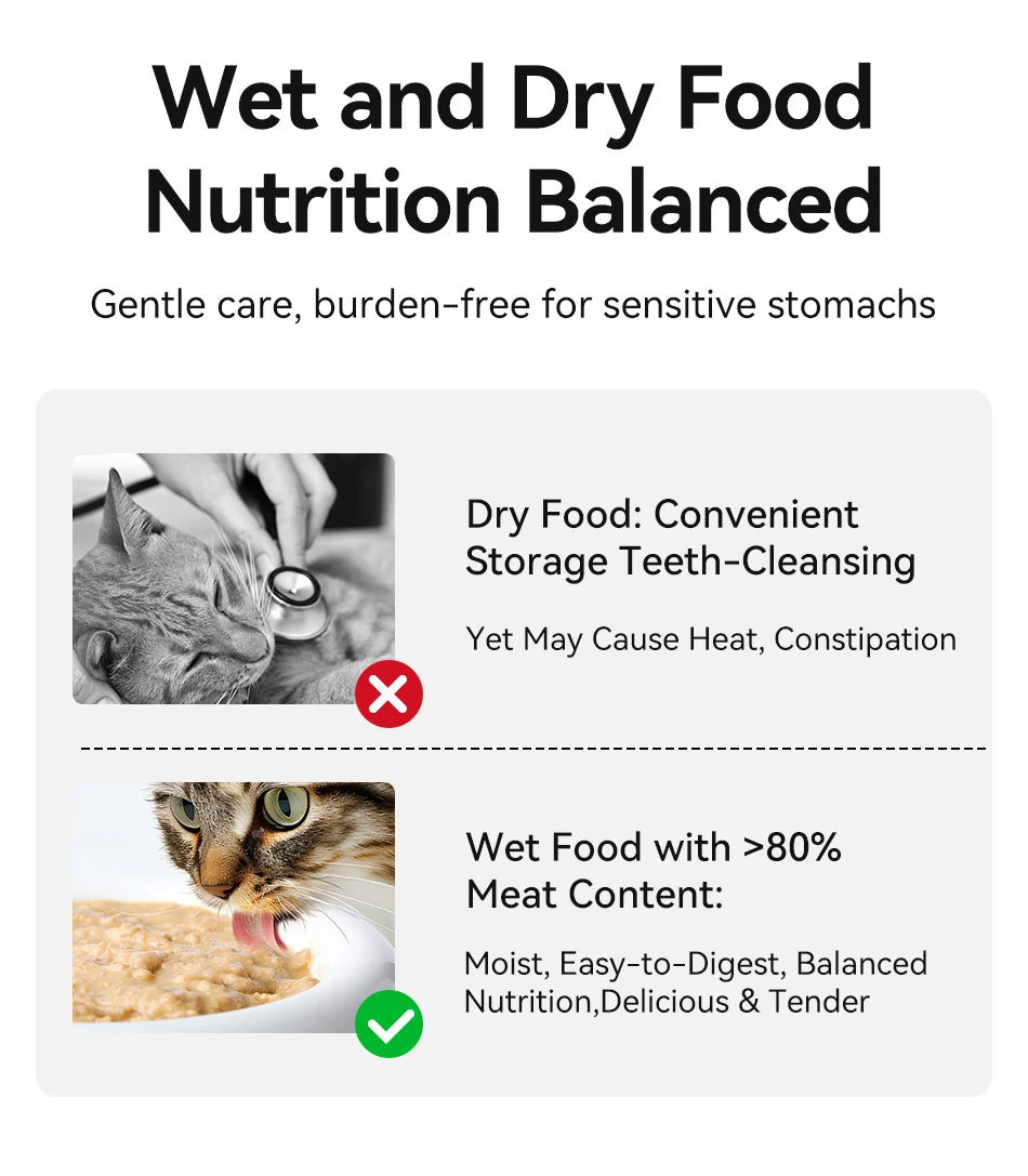 ROJECO Automatic Pet Feeder 4 Meals For Wet Dry Food Feeding Wireless Smart Kibble Dispenser Cat Dog Multifunctional Cat Feeder