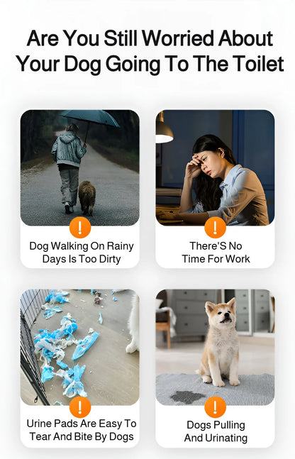 Large Pet Dog Toilet Medium and Large Dogs Toilet Training Equipment Stainless Steel Full Cleaning Anti-stepping Poop Collector