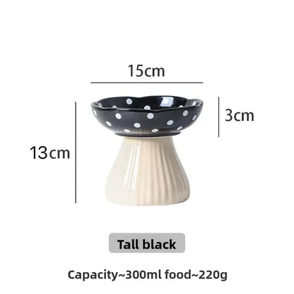 Elevated Pet Bowl with Bracket for Spill Proof Cat and Dog Bowl Tilted Cat and Dog Pet Food Water Tray