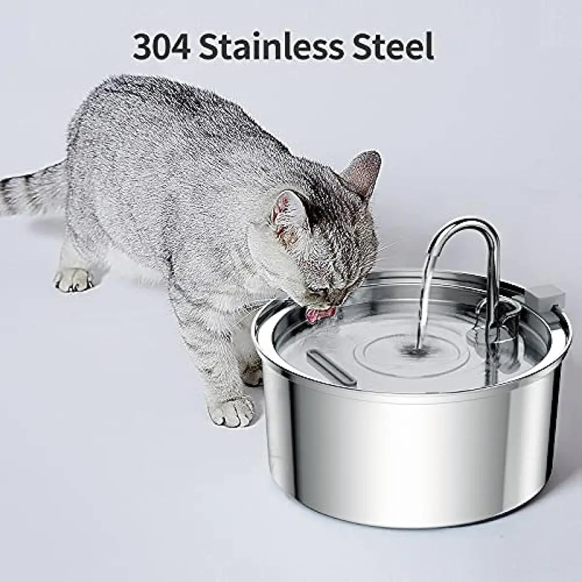 Automatic Cat Water Fountain Stainless Steel Pet Fountain Dog Water Dispenser With USB Electric Ultra-Quiet Pump Cat Supplies