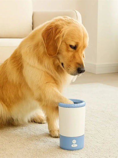 Pet Paw Cleaner Machine Automatic, Portable Dog Cat Washer Cup with Soft Silicone Brush, USB-C Rechargeable, Waterproof