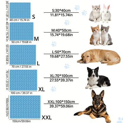 Pawfect Elite™ Instant Self-Cooling Pet Mat – Breathable Ice Silk Pad❄️