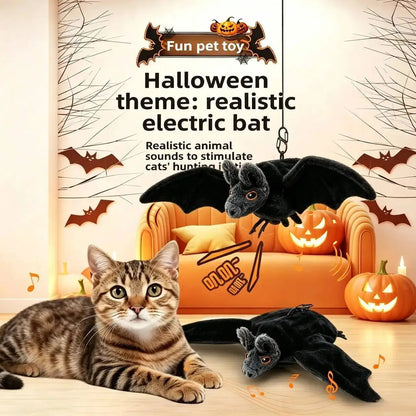 🎃🦇 Pawfect Elite® Halloween Bat Toy – Interactive Rechargeable Pet Toy with Flapping Wings & Catnip 🐾