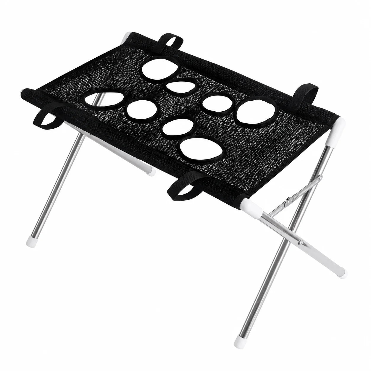 Foldable Pet Grooming Table 60cm Dog Cat Grooming Hammock Stand Multi Hole Mesh Nail Trimming Bathing Helper