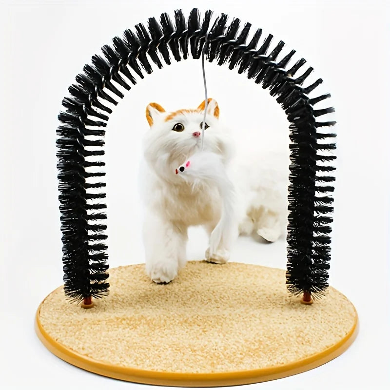 1pc Cat Grooming Massage Brush - Multi-functional Cat Comb Pet Toy For Cat Self-Grooming, Interactive Cat Playtime Supplies