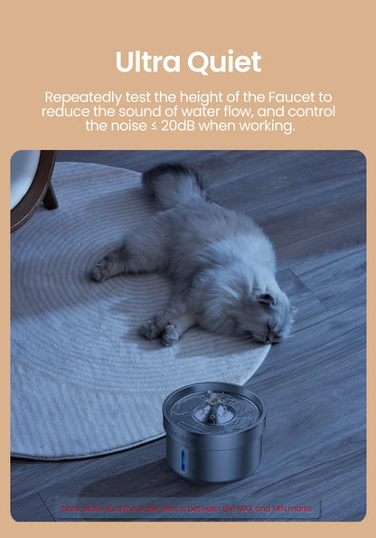 ROJECO Stainless Steel Pet Drinking Fountain Automatic Cat Water Fountain Smart Pet Water Dispenser for Dog Cat Drinking Supply