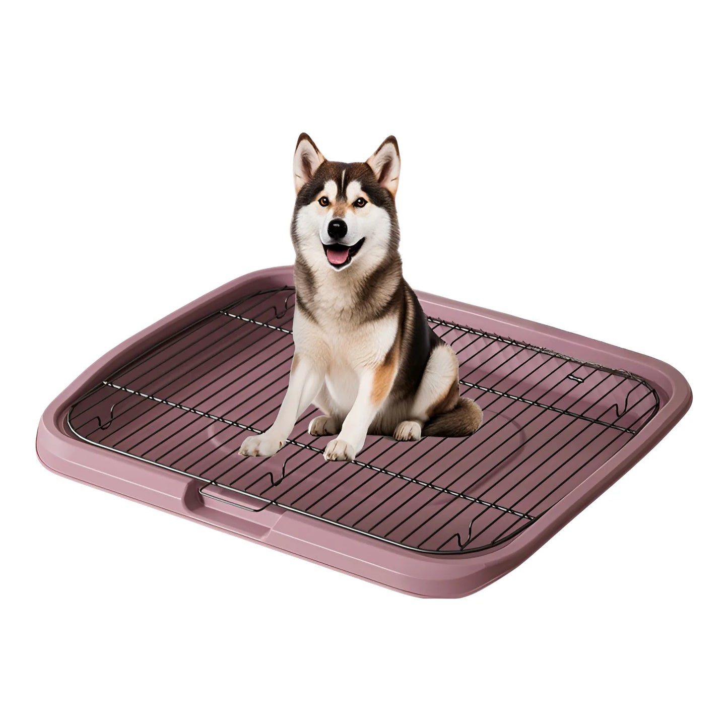 Large Pet Dog Toilet Medium and Large Dogs Toilet Training Equipment Stainless Steel Full Cleaning Anti-stepping Poop Collector