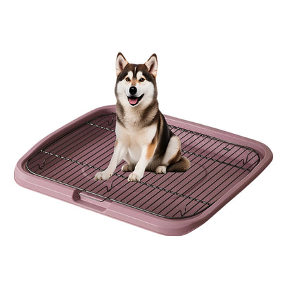 Large Pet Dog Toilet Medium and Large Dogs Toilet Training Equipment Stainless Steel Full Cleaning Anti-stepping Poop Collector