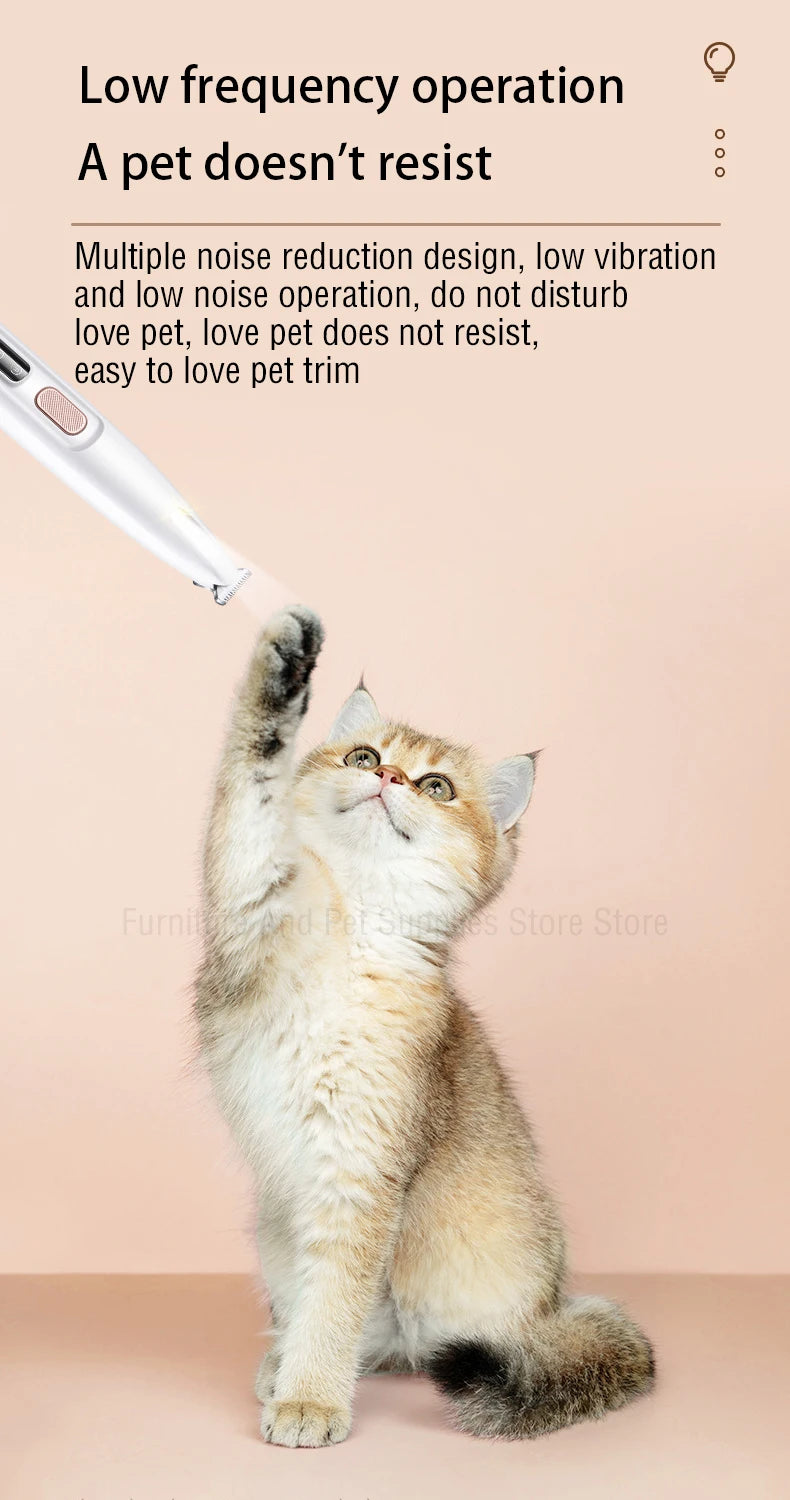 New Dog Beauty Trimmer Fully Waterproof Dog Trimmer with LED Light Dog Claw Trimmer Cat Claw Hair Trimmer Pet Claw Trimmer