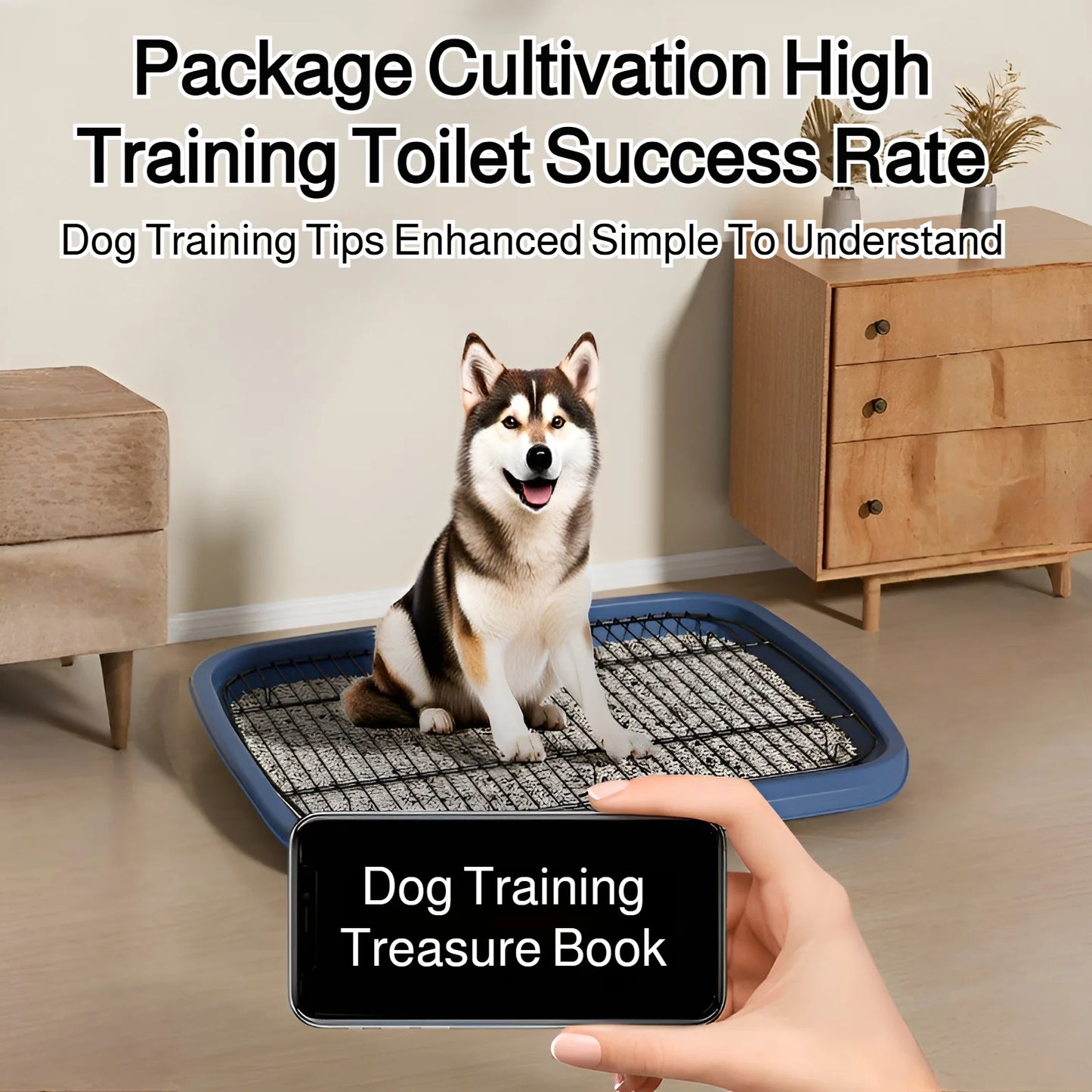 Large Pet Dog Toilet Medium and Large Dogs Toilet Training Equipment Stainless Steel Full Cleaning Anti-stepping Poop Collector