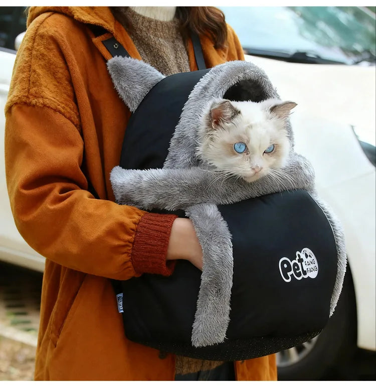 Portable Pet Chest Bag Front Shoulder Backpack For Cats Dogs Large Capacity Soft Breathable Carrier Outdoor Travel Hands Free
