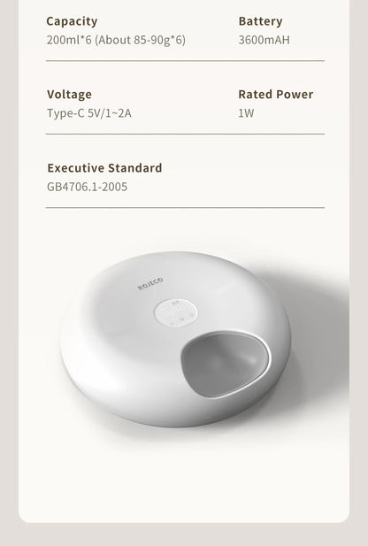 ROJECO 6 Meals Automatic Pet Feeder Smart Cat Food Dispenser For Wet & Dry Food Kibble Dispenser Accessories Auto Feeder For Cat